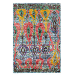 Ramezani Sari Silk Meadow Rug, 165 x 240cm, Multi